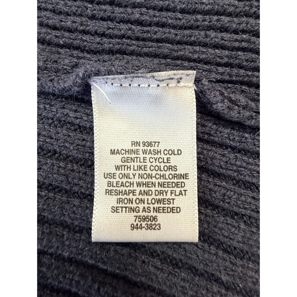 Liz Claiborne Woman Full-Zip Ribbed Knit Sweater 3x Navy Blue - Picture 4 of 4